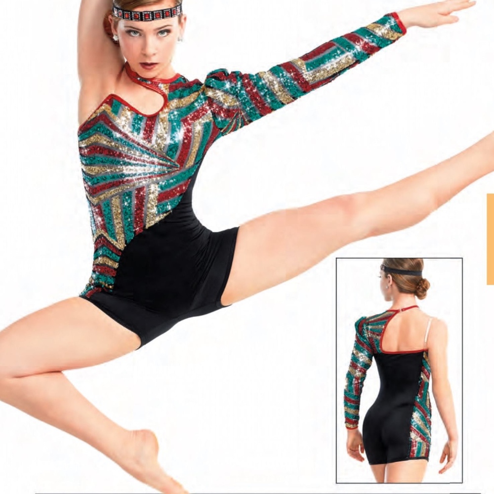 Curtain Call Costume Sequins Jazz Dance size CXL